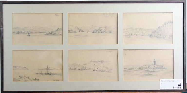 RICHARDE, LUDVIG, 2 st, blyertsteckningar, sign.