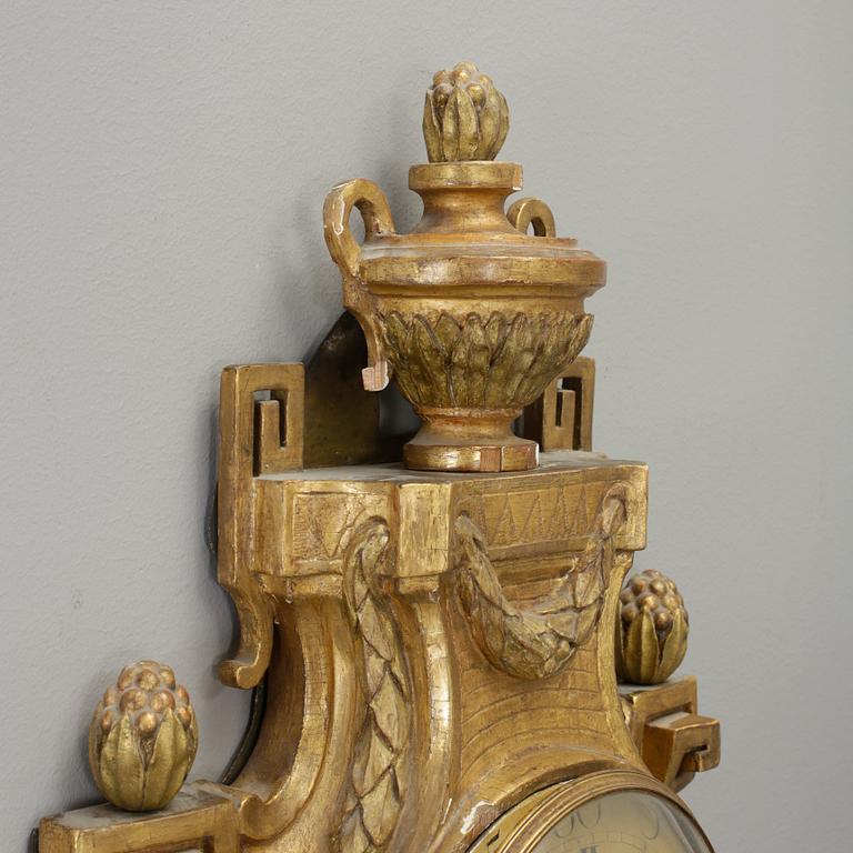 VÄGGPENDYL, gustaviansk, urtavla märkt Lars Åhlström, 1700-talets slut.
