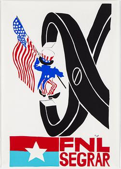 POLITICAL POSTER, "FNL segrar", screen print, 1969.