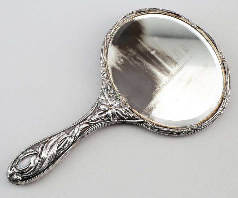 HANDSPEGEL, silver, jugend, Chester 1911.