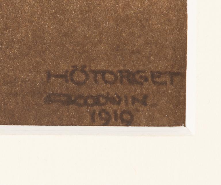 Henry B. Goodwin, "Hötorget", 1919, photogravure from "Our Beautiful Stockholm".