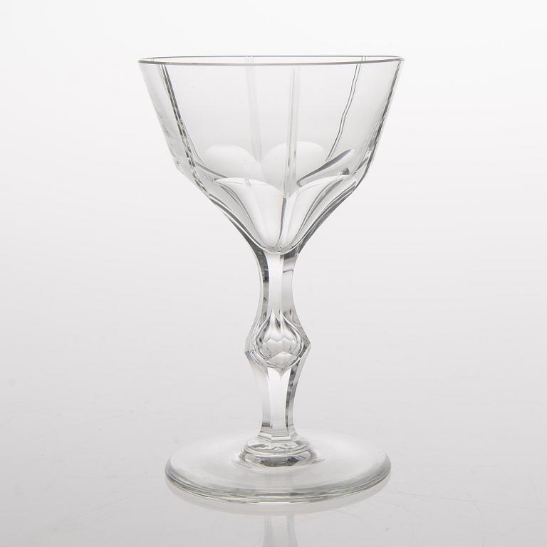A 72-piece set of footed glassware from the first half of the 20th Century.
