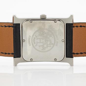 Hermès, Paris, Heure H, armbandsur, 26 x 26 (35) mm.