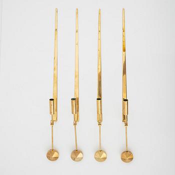 Pierre Forssell, wall sconces 4 pcs, "Pendeln" Skultuna, late 20th century.