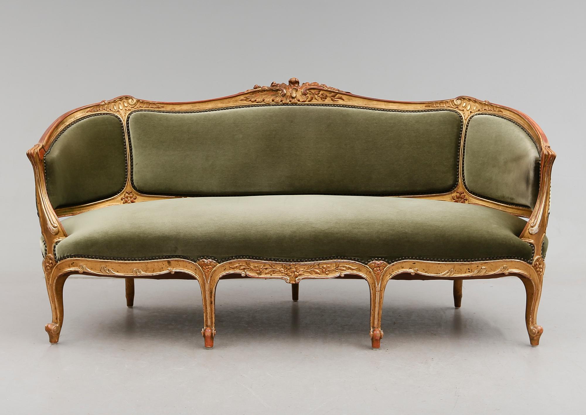 SOFFA, rokokostil, omkring år 1900.