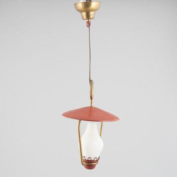 Hans Bergström, probably. A Swedish Modern ceiling lamp, Ateljé Lyktan, Åhus, 1940s.