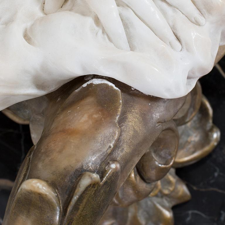 DANTE ZOI, alabaster signed and dated v-1924.