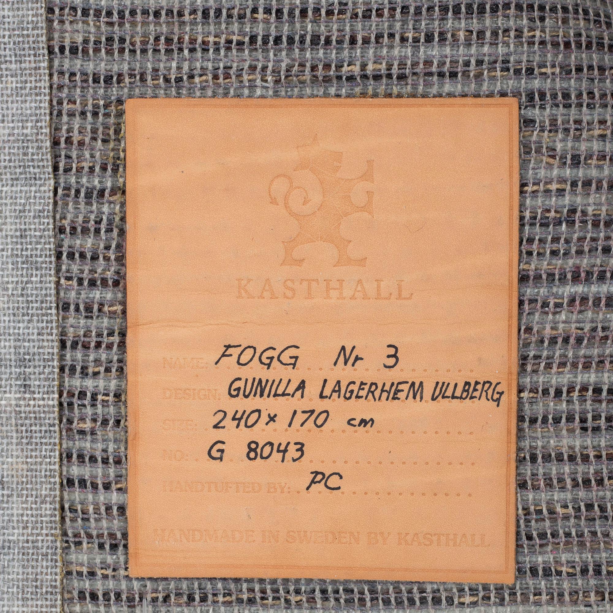 GUNILLA LAGERHEM ULLBERG, matta, "Fogg 3", rya, handtuftad, ,  Kasthall.