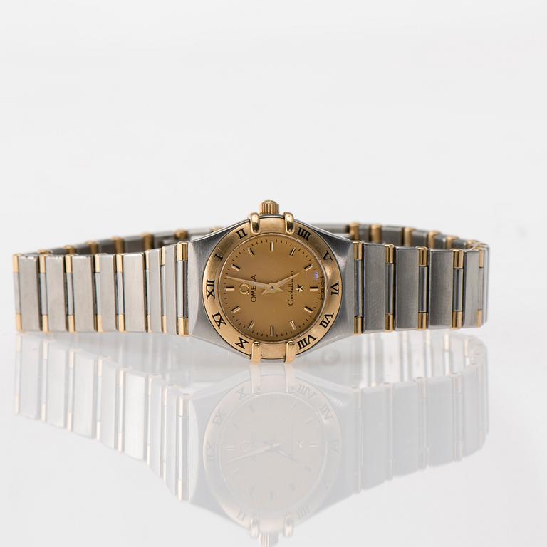 ARMBANDSUR, dam, Omega Constellation, stål och guld, 1900-talets slut.