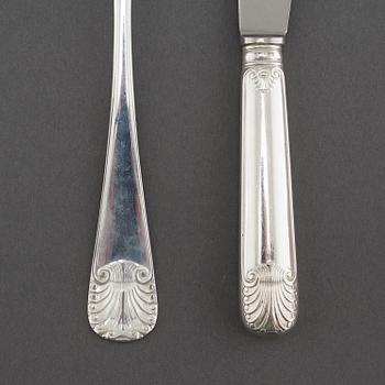 BESTICKUPPSÄTTNING, 88 delar, silver, David Andersen, Norge, 1900-talets första hälft.