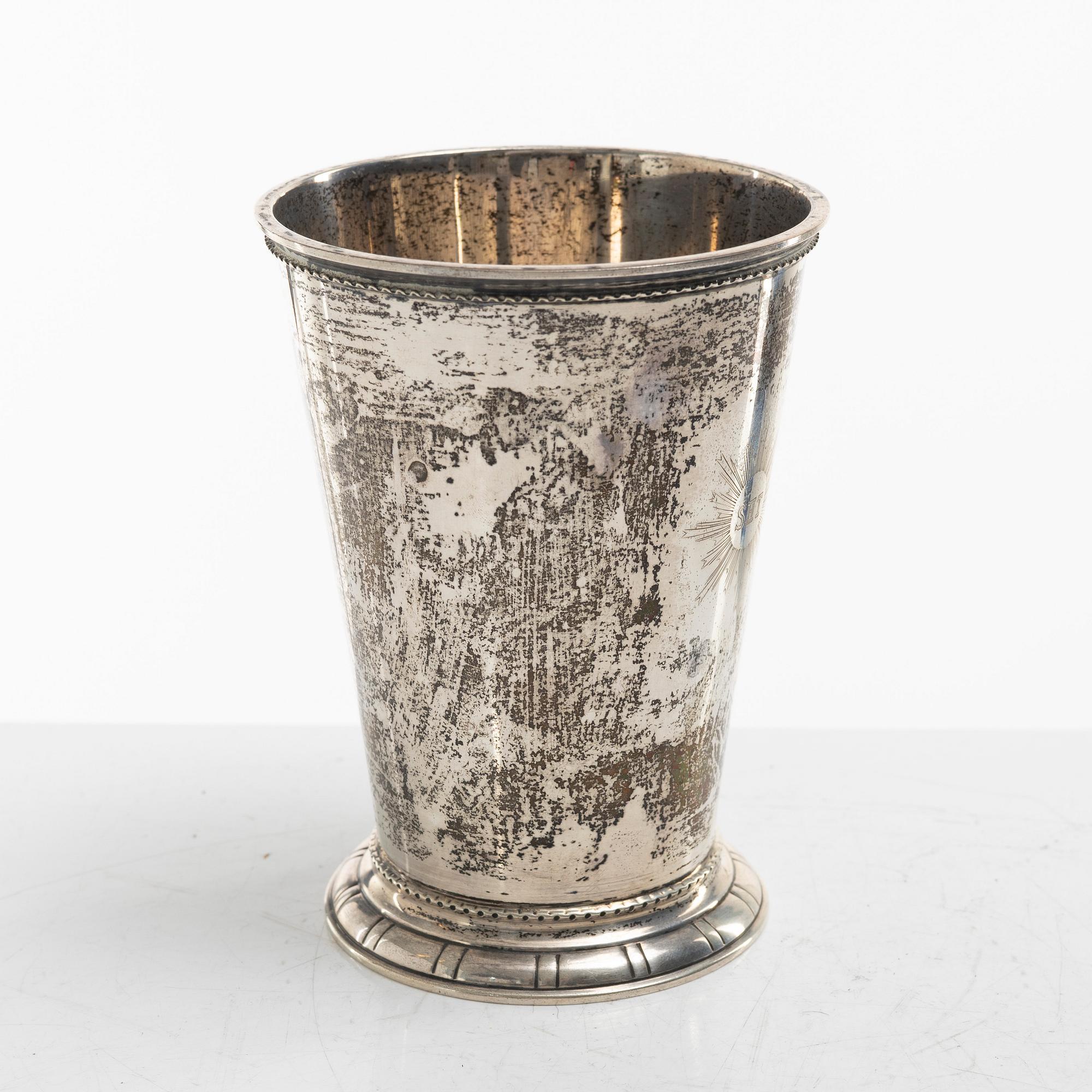 A silver cup by Hultman A/B J L, 1956.