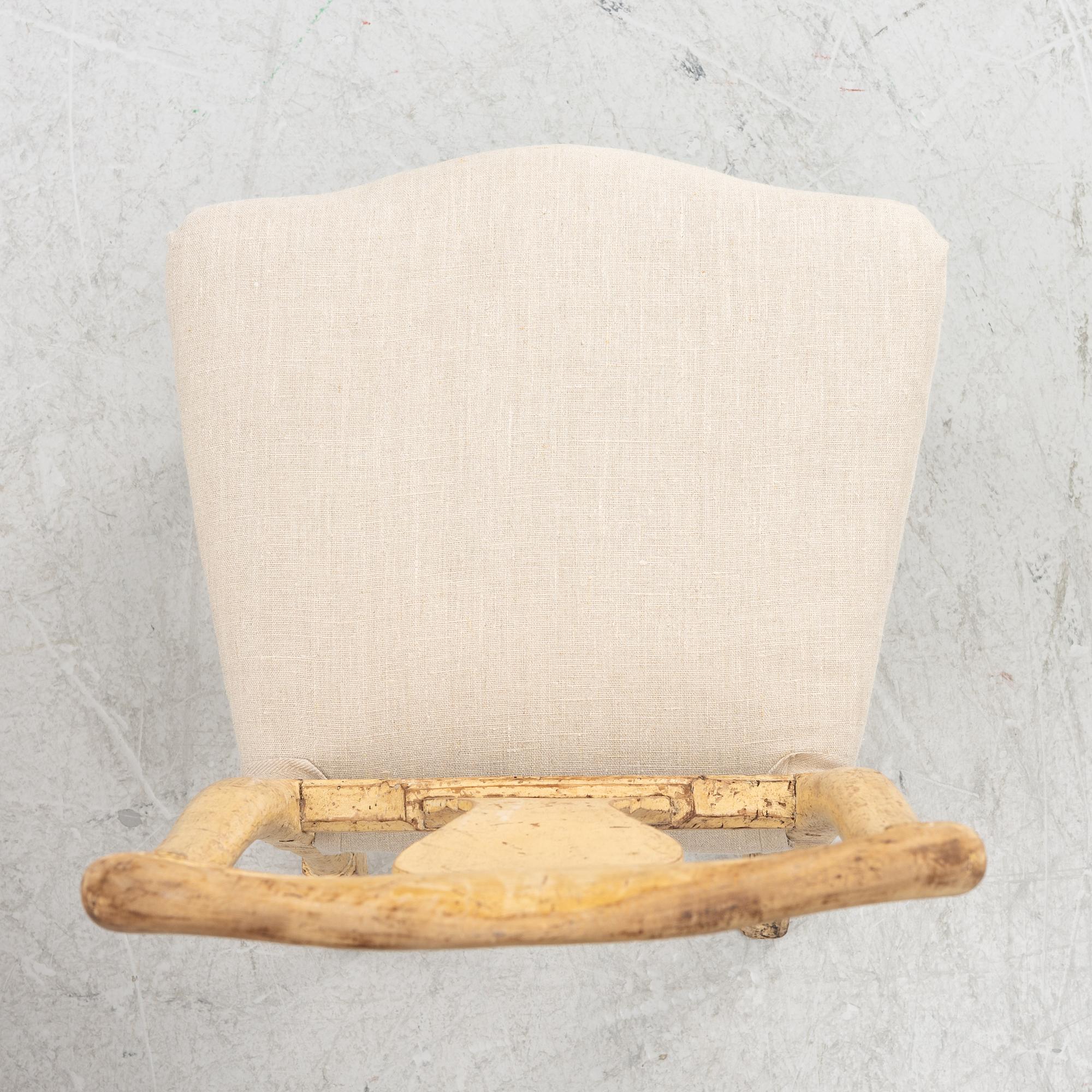 A pair of Swedish rococo chairs, Stockholm, later part 18th century.