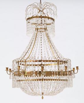 LJUSKRONA, för elva ljus. Sverige, 1820/30-tal. Karl Johan.