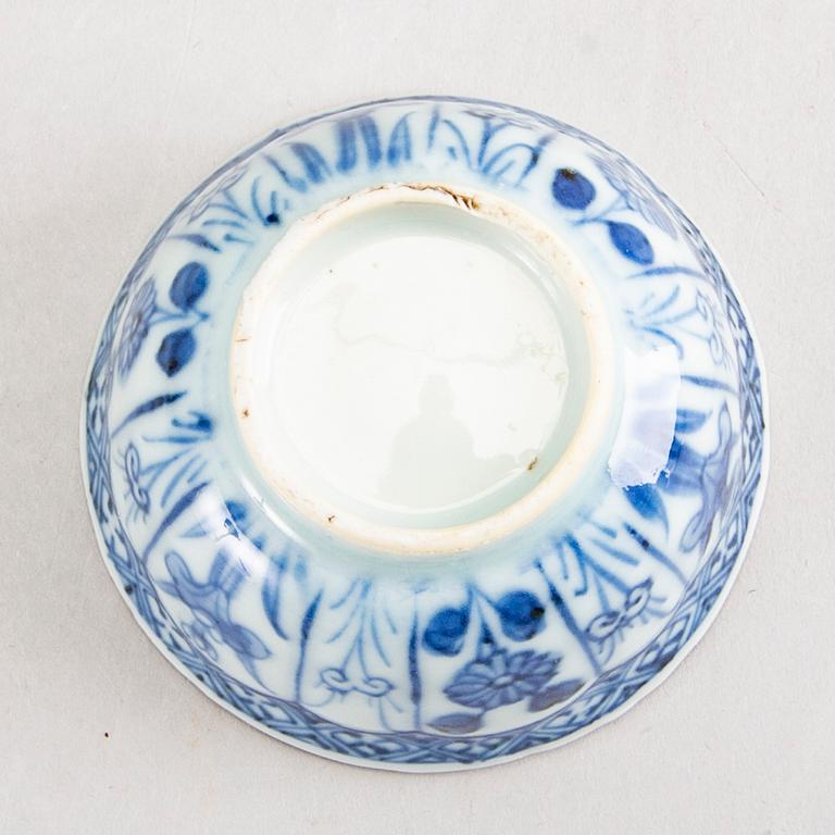 KOPPAR 4 st med FAT 5 st, Kina, Qingdynastin, 1700-tal.