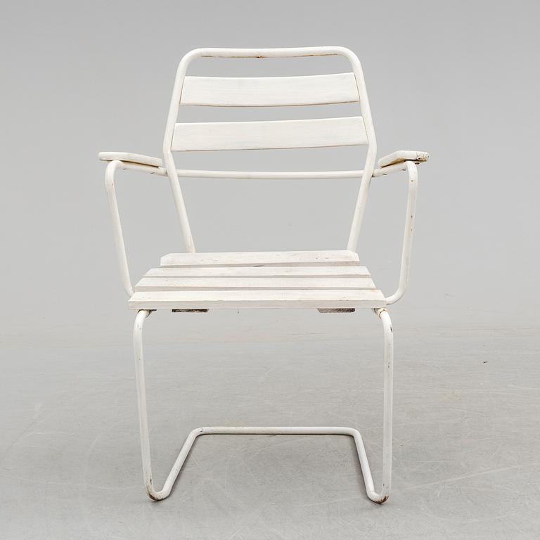 6 GARDEN CHAIRS, mid 20th century.