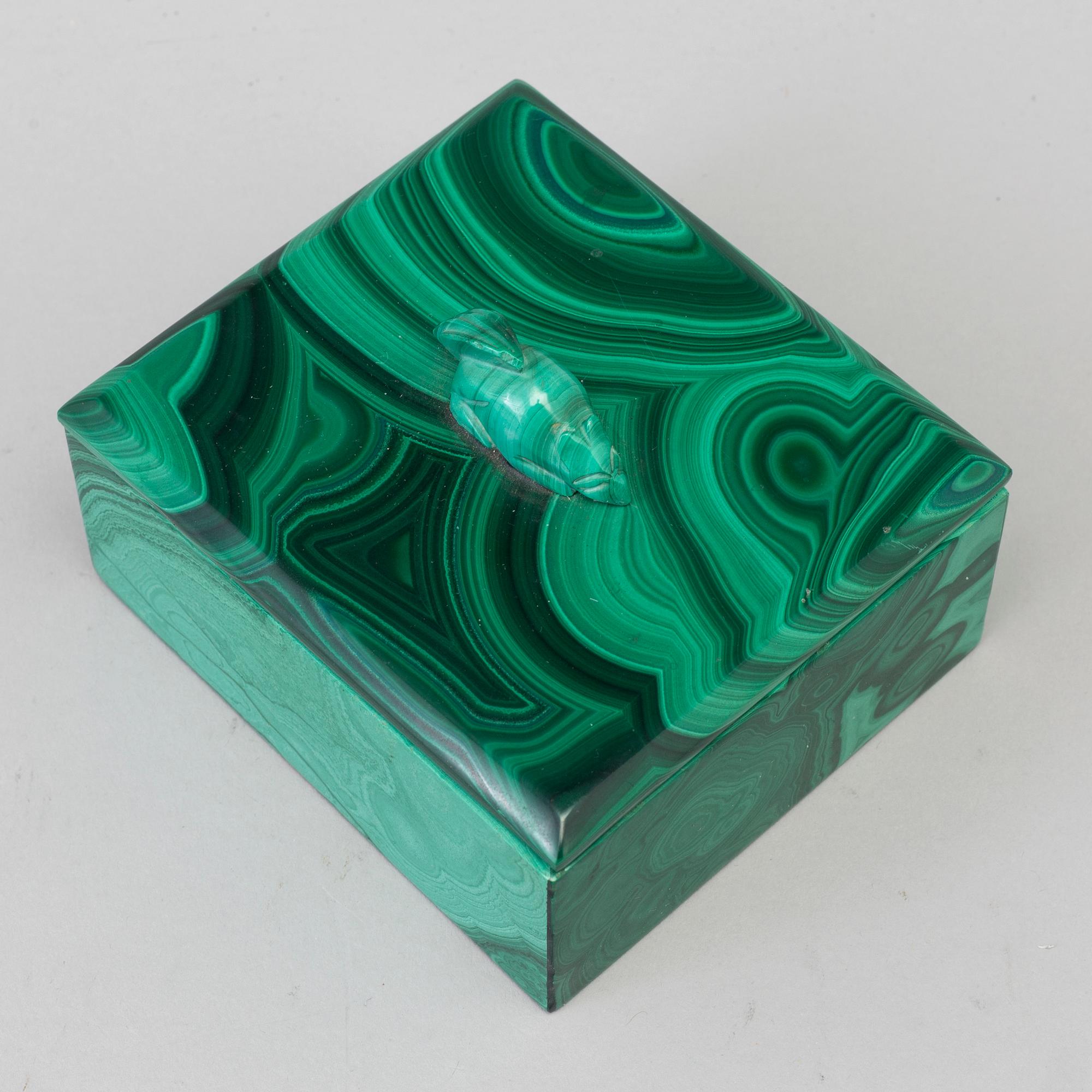 A first half of the 20th century malachite box.