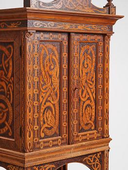 Cabinet, probably Norway, Old Norse style, late 19th century.