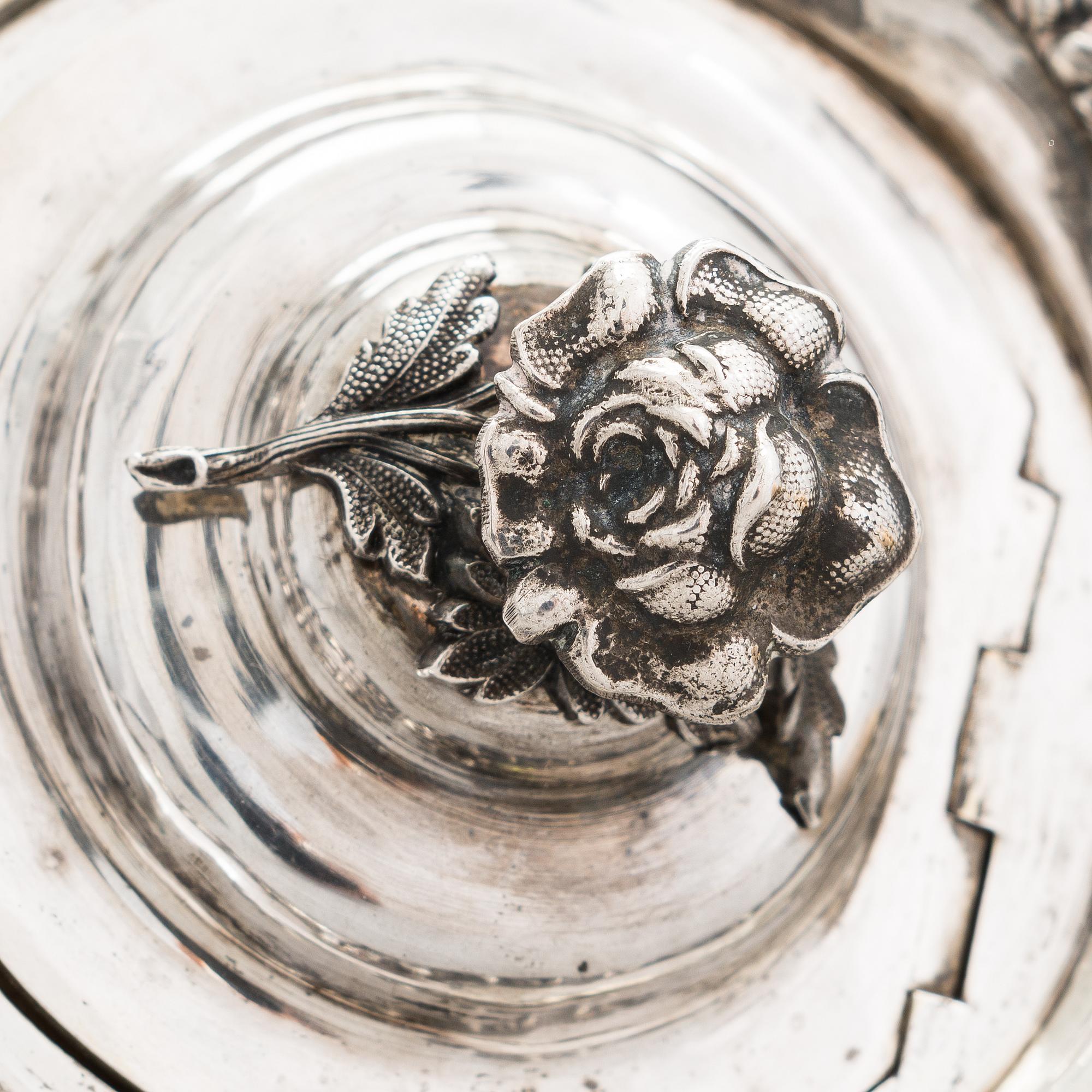 Tekanna, silver, Moskva Ryssland 1846. Oidentifierad mästare, I.C.