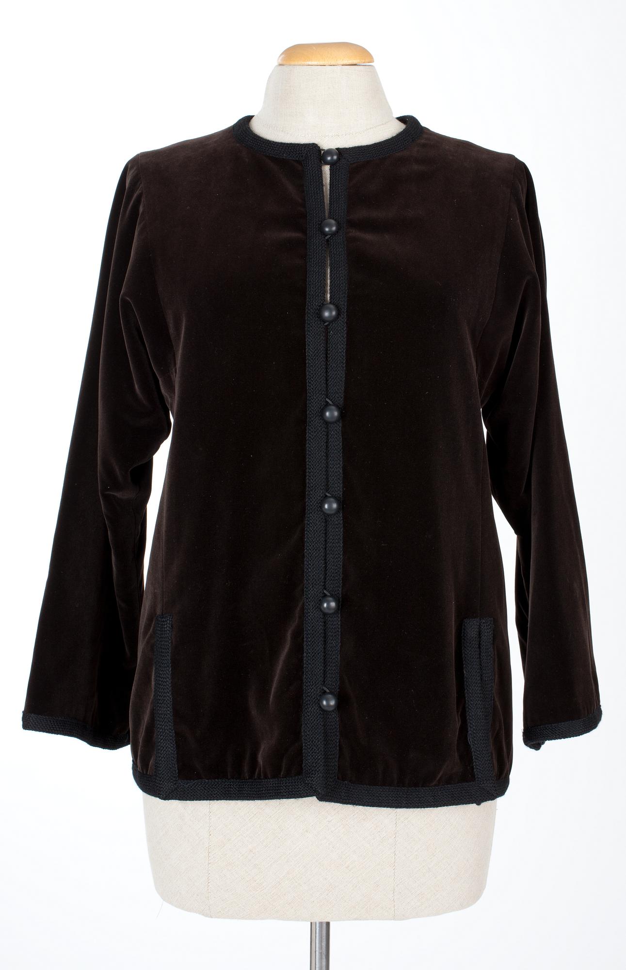 An Yves Saint Laurent jacket, from the Russian Collection.