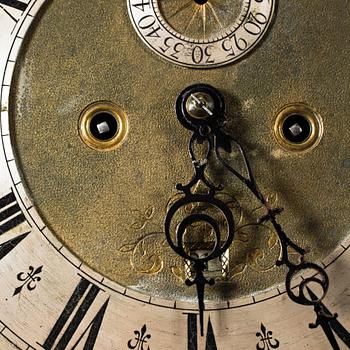 A 18th century grandfather clock.