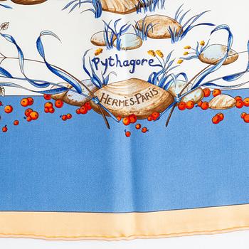 Hermès, a 'Pythagore' silk scarf.