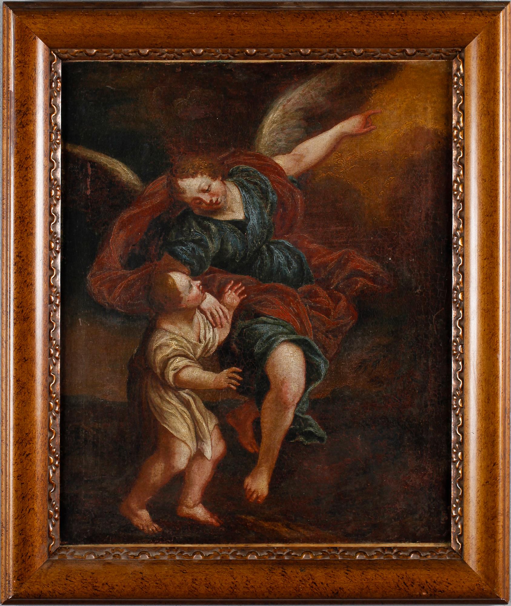 OKÄND KONSTNÄR, olja på duk dubblerad, osignerad, 1700-/1800-tal.
