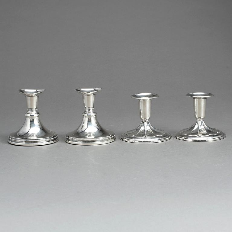 LJUSSTAKAR, 2 par, silver. Bl a MGAB, 1969.