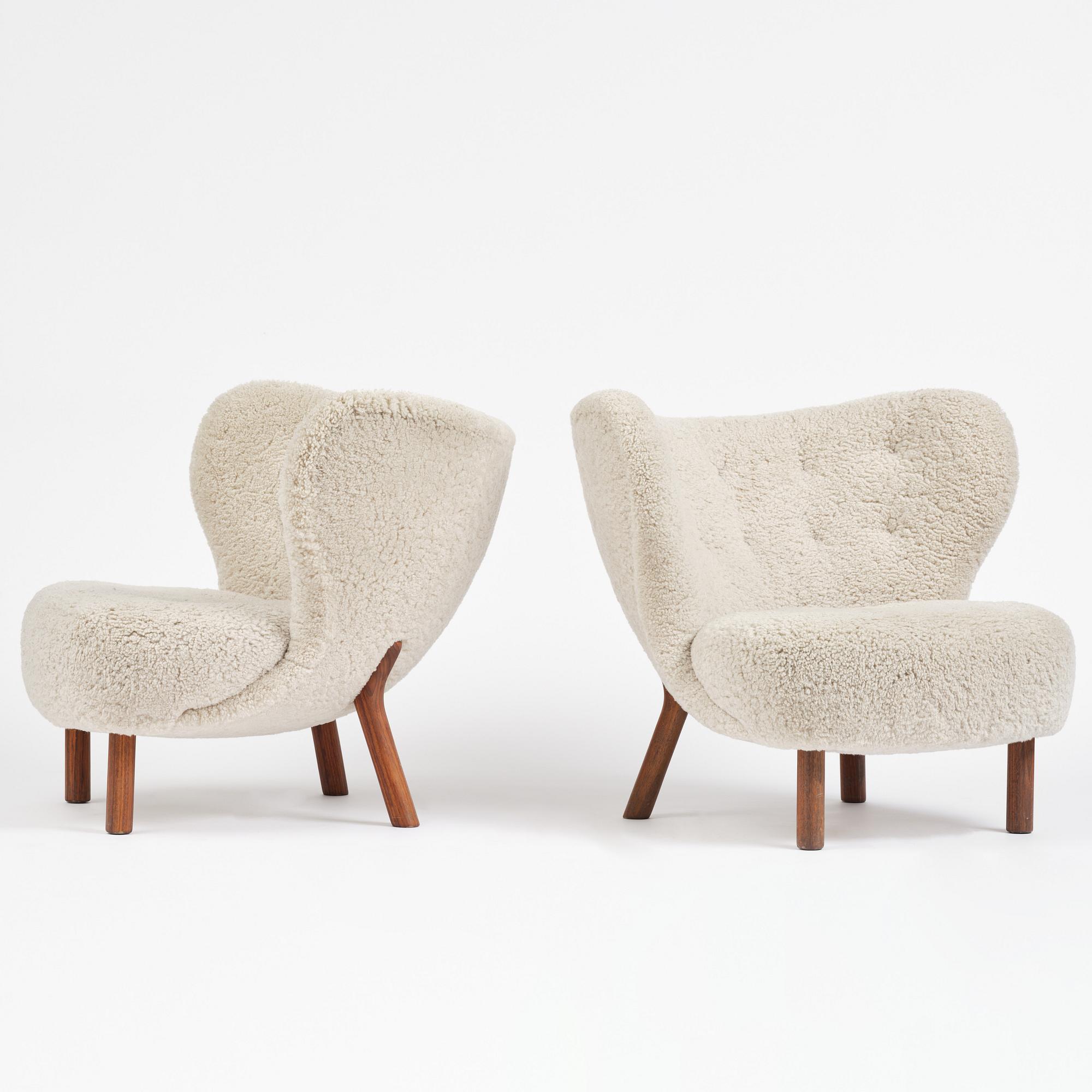 Viggo Boesen, fåtöljer, ett par, "Little Petra", &Tradition, ca 2019.