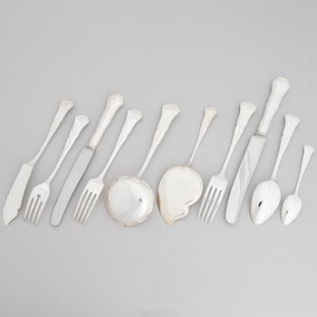 BESTICKUPPSÄTTNING, 50 delar, silver, "Chippendale", Kultakeskus, Tavastehus 1938-1977.