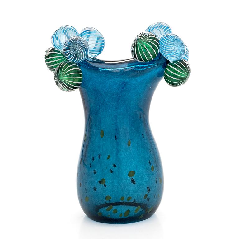Alma Jantunen, glass sculpture, "Blue Rain", signed Alma Jantunen 4/10.