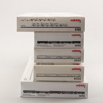 Märklin, 5 wagon sets, 42724, 42762, 42757, 4789 and 42765, H0.