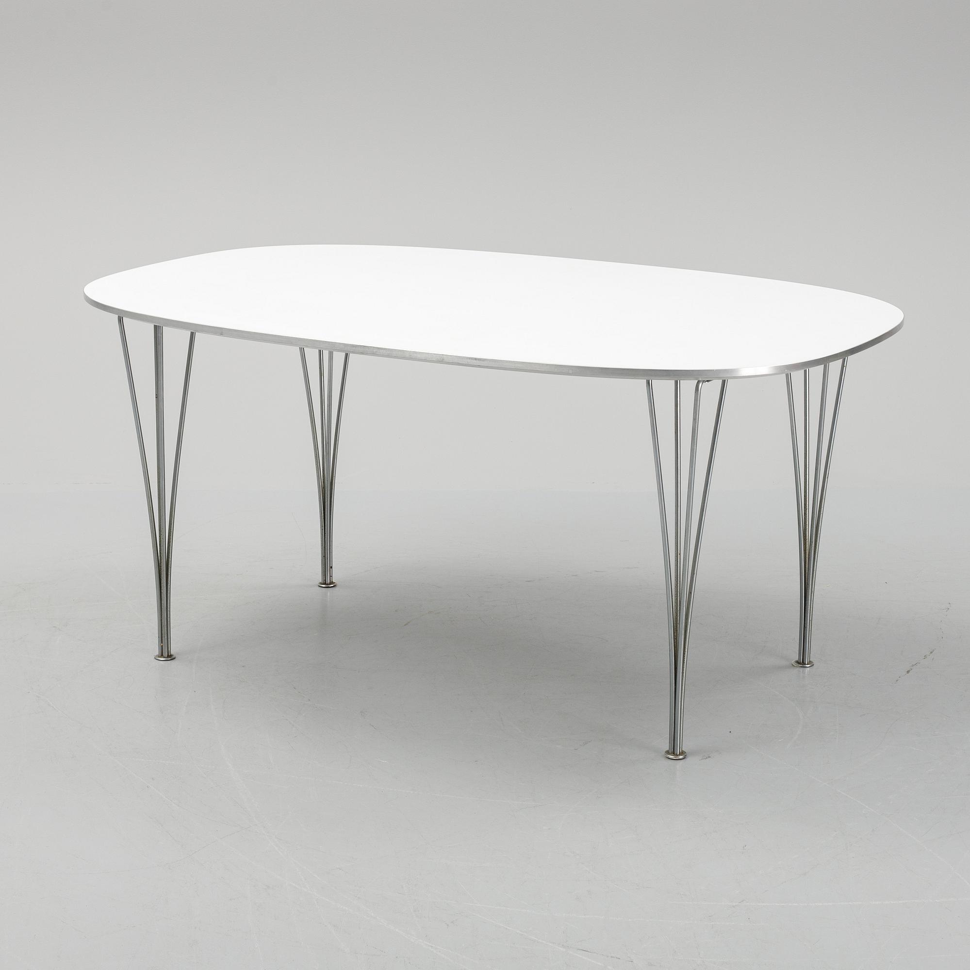 Bruno Mathsson & Piet Hein, bord, "Superelips", Fritz Hansen, Danmark.