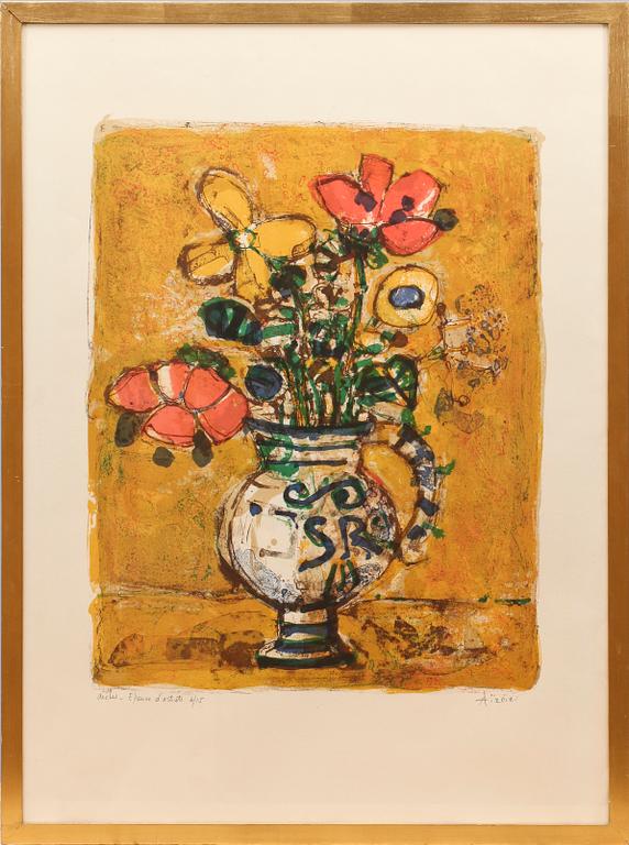 PAUL AIZPIRI, färglitografi, sign o numr E.A. 4/15.