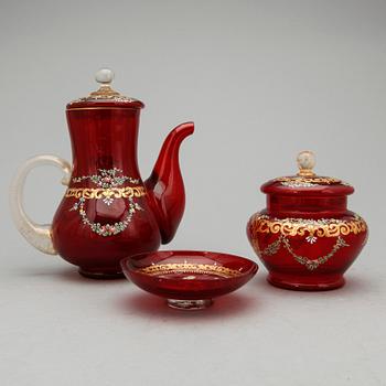 SERVISDELAR, 6 delar, Italien, 1800/1900-tal.