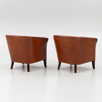 Clubfåtöljer, ett par, 1900-talets andra hälft.