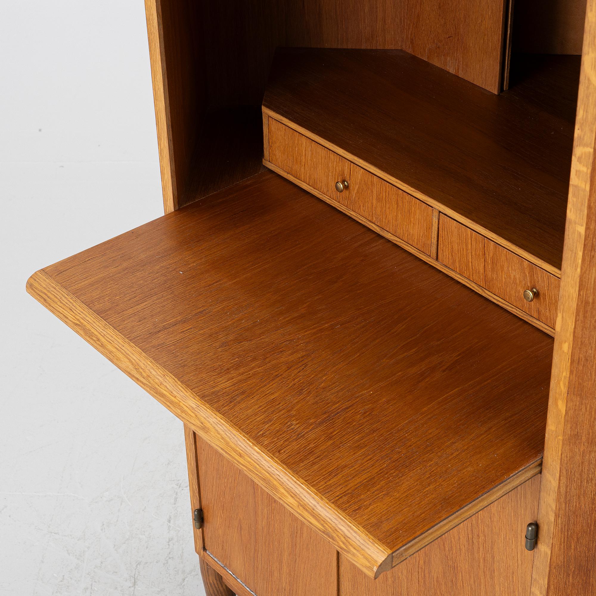 Corner cabinet/desk, mid-20th century.