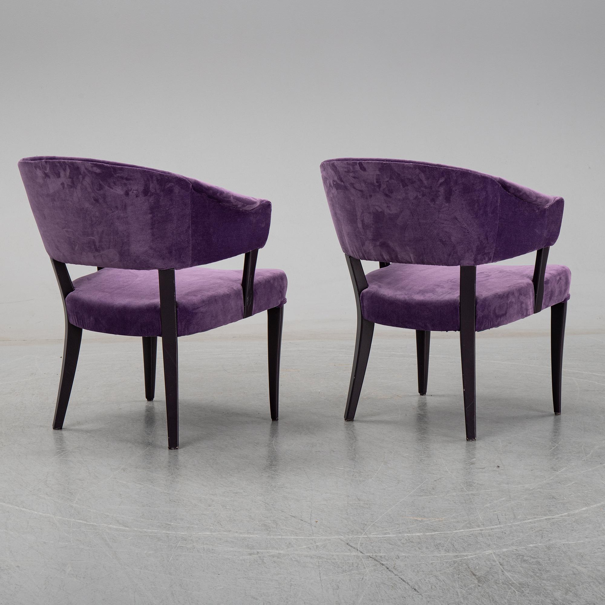 A pair of Carl Malmsten 'Lata Greven' chairs.