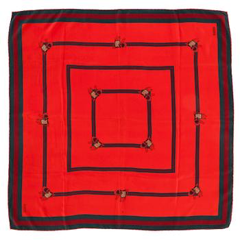 GUCCI, three silk scarves.