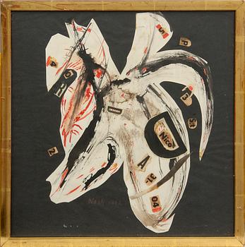 JÖRGEN NASH, collage, sign o dat 1966.