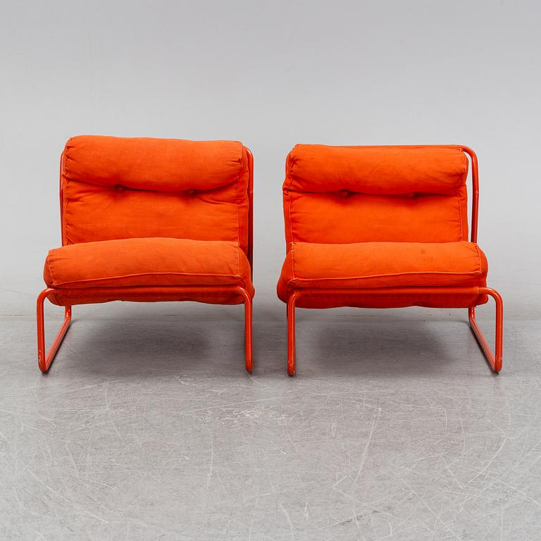Gillis Lundgren, a pair of 'Dixi' armchairs, IKEA, launched 1973.