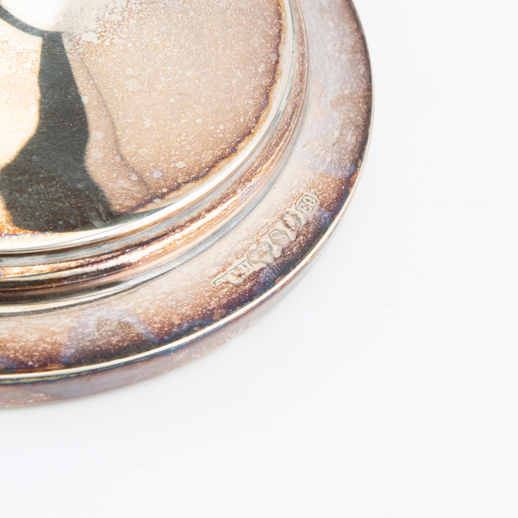 CG Hallberg candlesticks a pair silver Stockholm 1955.