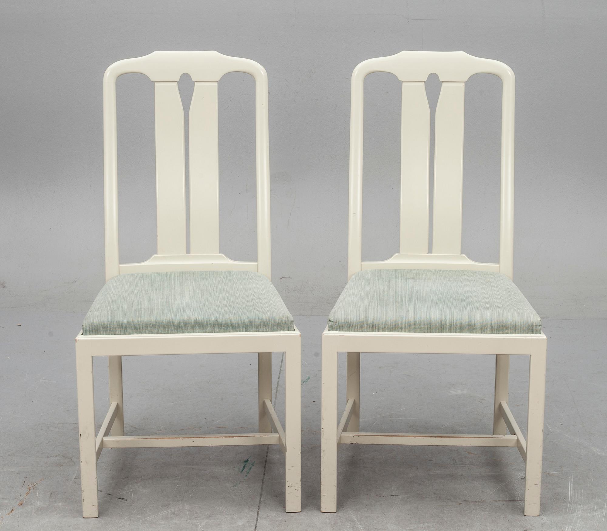 MATSALSMÖBLEMANG, 6+1 delar, "Ambassadör", Carl Malmsten, Åfors Möbelfabriks AB.