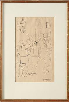 Ernst Josephson · ERNST JOSEPHSON, tuschteckning, signerad.