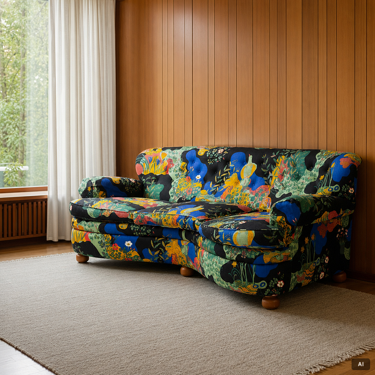 Josef Frank, a model 968 sofa, Firma Svenskt Tenn, Sweden.