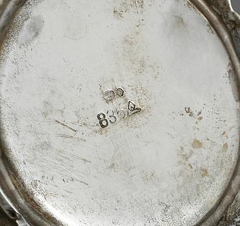 PARTI SILVER, 4 delar, importstämplat. Vikt 315 g.