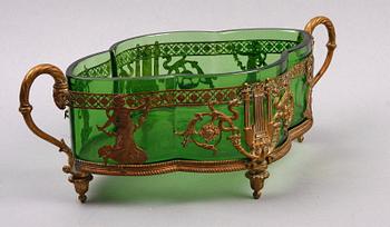JARDINÄR, mässing och glas, empirestil, sekelskiftet 1900.