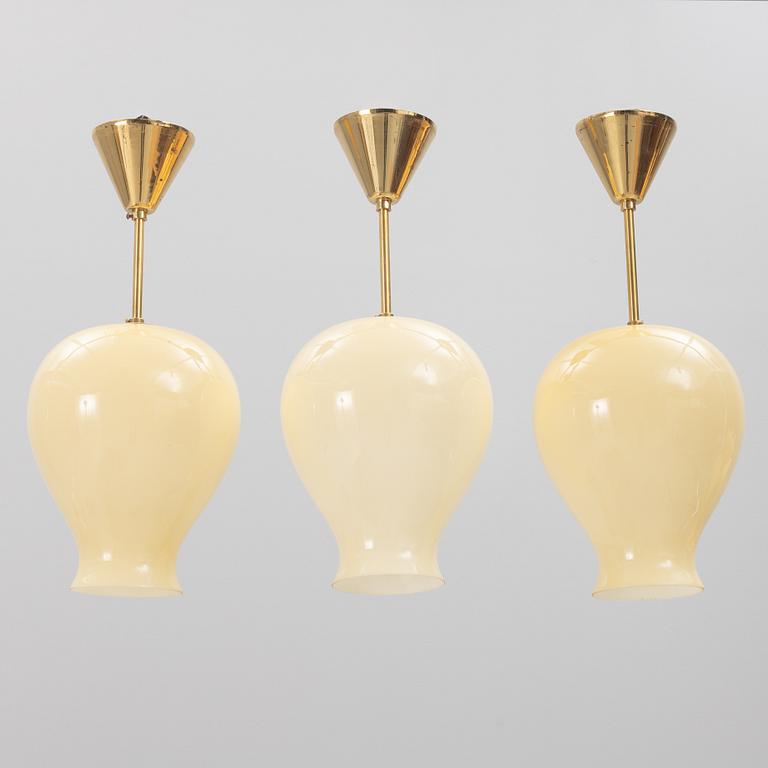 Ceiling lamps, 3 pcs, Swedish Modern, 1940s.