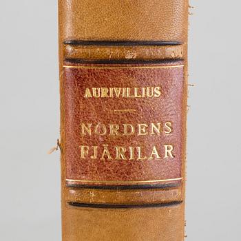 BOK, "Nordens fjärilar" av Christopher Aurivillius, Stockholm 1891.