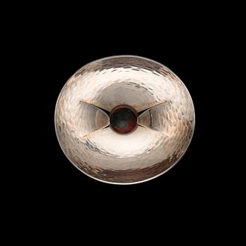 ELIS KAUPPI, BROSCH, silver samt bärnsten, Kupittaan Kulta, Åbo 1962.