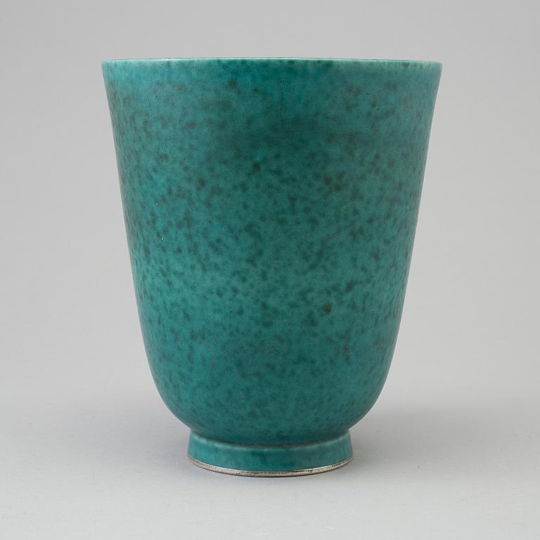 WILHELM KÅGE, an 'Argenta' stoneware vase from Gustavsberg, 1949.